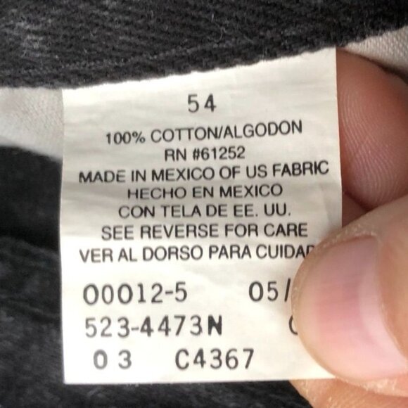 Arizona Mens Jeans Size 54 Loose Fit Straight Leg Black Denim Casual 100% Cotton - Picture 4 of 16